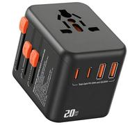Adattatore universale di presa,Adattatore universale da viaggio con 2 USB C e 2 USB A e 1 Presa di alimentazione universale,Adattatore di presa internazionale per Europa USA UK Australia Cina Giappone