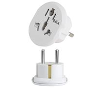 Adattatore universale per presa 2 pezzi, adattatore da viaggio EU UK a EU, compatto e sicuro con sicurezza bambini, adattatore Cina Germania per smartphone e laptop