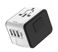 Adattatore universale, protezione multipla con presa CA universale, design compatto e leggero per viaggi internazionali, ricarica 5 dispositivi