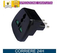 adattatore universale spina 10a nero multiuso versatile