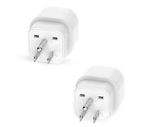 Adattatore USA, 2 Pezzi Adattatore USA da Viaggio, Presa Americana Italiana, Presa Americana Applicabile a Stati Uniti Canada Messico Brasile(Tipo B Bianca)