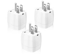 Adattatore USA, 3 Pezzi Adattatore USA da Viaggio, Presa Americana Italiana, Presa Americana Applicabile a Stati Uniti Canada Messico Brasile(Tipo B Bianca)