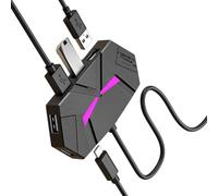 Adattatore USB 2.0 a 7 porte dock di espansione trasferimento dati veloce C ricarica per più dispositivi uso esteso cavo rinforzato Splitter USB