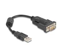 Adattatore USB 2.0 a Serie DeLOCK 64276 Nero 0,25 m