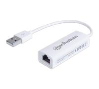 Manhattan USB-A Fast Ethernet Adapter, 10/100 Mbps Network, 480 Mbps (USB 2.0),