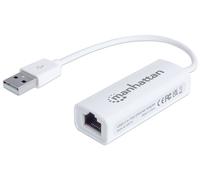 Manhattan USB-A Fast Ethernet Adapter, 10/100 Mbps Network, 480 Mbps (USB 2.0),