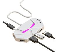 Adattatore USB 2.0 Splitter 7 porte USB con trasferimento dati veloce e stabile Cavo schermato Tipo C Porta di ricarica