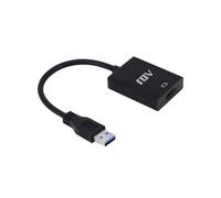 ADATTATORE USB 3.0-HDMI M/F BK CON CAVO ADJ