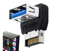 Adattatore USB 3.1 - Connettore scheda madre di tipo E | Adattatore a gomito a 90 gradi | Cavo USB 3.1 sul pannello frontale, cavo di prolunga interno 'intestazione, guscio compatto per PC