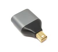 SYSTEM-S Adattatore DisplayPort Mini DP maschio a USB 3.1 tipo C femmina 4K cavo in grigio