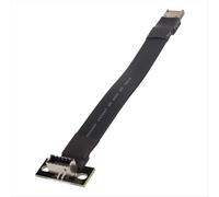 Adattatore USB 3.2 20 pin GEN2 tipo E maschio a tipo E femmina, presa pannello frontale, cavo piatto a nastro con foro per vite