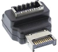 InLine® Adattatore USB 3.2 interno, pannello frontale USB E maschio a USB E femmina 90°