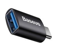 Adattatore USB-A Baseus Ingenuity nero 10 Gbps ultra compatto in alluminio