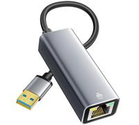 Adattatore USB a Ethernet, 1000Mbps Plug and Play con USB 3.0, Senza Driver, Dongle Rete LAN RJ45 Compatibile con Switch, Laptop, pz, MacBook, Windows, MacOS