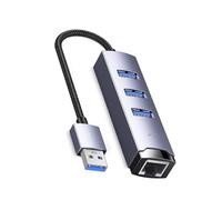 Adattatore USB a Ethernet con Gigabit Ethernet, hub USB in alluminio, facile condivisione di file su più piattaforme