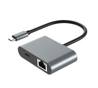 Adattatore USB a Ethernet, Gigabit Type C Network Converter, 2.44x2.44in High Speed Statable Connection, Compact Plug and Play Design per Laptop, Tablet, Phone, Proiettore