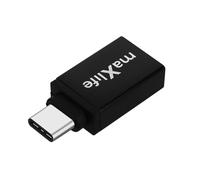 Adattatore USB-A Femmina a USB-C Maschio Ultra-compatto Maxlife Nero
