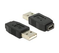 Adattatore USB A Maschio Mini B Femmina MANHATTAN Convertitore Nero Cavo