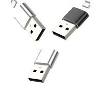 Adattatore USB a Tipo C (3Pack)USB C Femmina a USB 3.0 Connettore Caricatore Convertitore Capo Caricatore Rapido Corrente Accessori Cavo Thunderbolt 4 Per iPhone 15 Compatibile con Samsung Auto