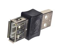 Adattatore USB - Accoppiamento convertitore USB 2.0 da maschio a femmina | Adattatore dritto maschio-femmina per laptop e computer, protezione porta per PC desktop e auto, nero, 1 pezzo.