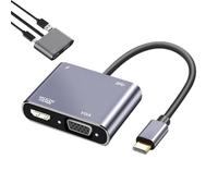 Adattatore USB, adattatore porta USB multipla - Adattatore USB PD da tipo C a VGA USB 3.0 | Splitter hub USB per tablet, laptop, lettori di videogiochi