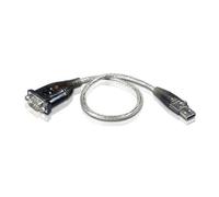 Adattatore USB ATEN UC232A RS232 0.35 m Acciaio inox Trasparente Nero
