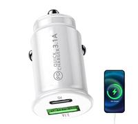 Adattatore USB Auto Charger 5-in-1-Multiport-12-V CARRET con cavo di estensione da 5 piedi | Adattatore AUTOLADERät A + C Tipo C, connessione di ricarica rapida per più dispositivi, Chargan