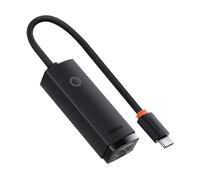 Baseus Adattatore di rete serie Lite esterna da USB di tipo C a RJ-45 fino a 1 Gbps (1000Mbps) Black (WKQX000301)