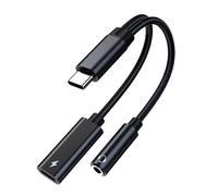 Adattatore USB C 2 in 1 per ricarica rapida e suono di alta qualità, il chip DAC integrato garantisce un audio nitido per la maggior parte dei
