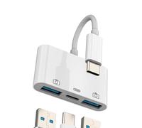 Adattatore USB C (3 in 1) Porta di ricarica USB OTG 3.0 tipo C per iPhone 16 15 Splitter per Apple Converter MacBook Adattatore per iPad Connettore Mouse Estensore dati Accessori compatibile per