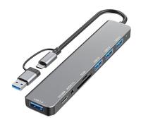 Adattatore USB C 4/5/7/8 Porte USB3.0 100W Docking Station Ricarica Rapida Trasferimento Dati Per Dispositivi Mobile E Computer Ricarica Hub di Trasferimento Dati