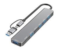 Adattatore USB C 4/5/7/8 Porte USB3.0 100W Docking Station Ricarica Rapida Trasferimento Dati Per Dispositivi Mobile E Computer Ricarica Hub di Trasferimento Dati