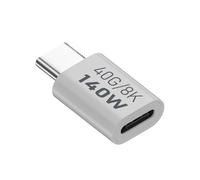 Adattatore USB C 90 Gradi, Adattatore Di Ricarica Rapida Trasferimento Dati PD 140 W 40 Gbps, Adattatore USB C Ad Angolo Retto - Adattatore Extender USB Tipo C 8K 60 Hz USB C 4.0 Per Tablet Laptop Tel