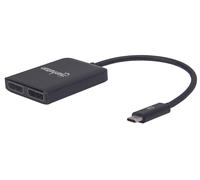 Manhattan Adattatore Convertitore USB-C™ a 2x DisplayPort Hub MST