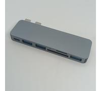 Adattatore USB-C a 6 porte per MacBook Pro / MacBook Air M1 M2 M3 2023 2022 2021 da 13 pollici (38,1