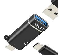Adattatore USB C a cavo USB per iPhone 17 16 15 Pro Max Dual Jack MacBook Tipo C Audio OTG 3.0 Chiave Connettore Telefono per Apple Compatibile con Samsung Galaxy S26 S25 S24 per iPad Air