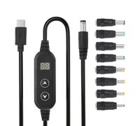 Adattatore USB C a DC 1.18m con 8 punte, per 5V 9V 12V 15V 20V
