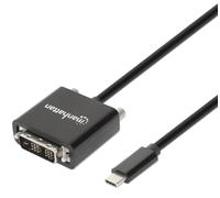 Manhattan 152457 cavo e adattatore video 2 m USB tipo-C DVI Nero