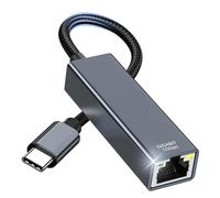 Adattatore USB C a Ethernet, Adattatore LAN Type-C a RJ45 Ethernet 1Gbps (Thunderbolt 3/4) Compatibile con iPhone 15 Pro, MacBook Pro/Air, Galaxy S23, Surface Book, Dell, Switch
