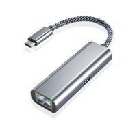 Adattatore USB C a Ethernet e Ricarica,Convertitore Tipo C a 1000Mbps Lan RJ45 Gigabit Rete con Porta Caricatore PD 60W,Thunderbolt 3 per Google TV Chromecast,iPad Pro Air 4 5 Mini 6,Macbook,iPhone 15