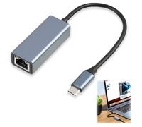 Adattatore USB C a Ethernet Gigabit 1000 Mbps in Alluminio, Adattatore Rete per IPad Pro USB C Gigabit RJ45, Plug & Play per IPhone 17 Pro Max Air 16 15, IPad Pro, MacBook Air M1 M2, Steam Deck