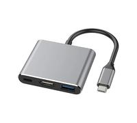 Adattatore USB C a HDMI 4K@60Hz, USB C to HDMI Multiport con Porta USB 3.0 e Ricarica PD 100W, Compatibile per iPad, MacBook,Samsung S24/23, Dell, Windows, Surface