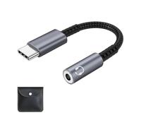 Adattatore USB C a Jack 3,5mm Cuffie, Dongle Audio Aux Tipo C, Cavo con Chip DAC, Convertitore per Samsung Galaxy S24 S23 S22 S21 S20 Ultra Note 20, Pixel 8 7 6 5, iPad Pro, MacBook, Huawei