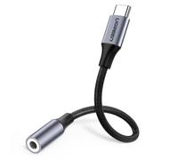 Adattatore USB C a jack da 3,5 mm Ugreen 30632, nero, maschio-femmina, alta fedeltà