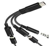 Adattatore USB C a Jack Jack Jack Audio Doppio Caricatore Cavo per iPhone 17 16 15Pro Max per Apple 3,5 mm Cuffie Ausiliari Auricolare Compatibile con Samsung Galaxy S26 S26 Type C DAC per iPad Auto