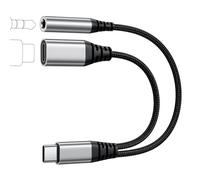 Adattatore USB C a Jack per Cuffie 3.5 mm [2 in 1] USB C a 3,5 mm Jack auricolare Aux Audio Cavo e Ricarica Convertitore compatibile con iPhone 15/15Pro/Samsung S24/S23/S22/S21/S20, iPad, Pixel 7/6/5