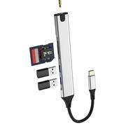 Adattatore USB C a jack SD Hub OTG 3.0 AUX cuffie MacBook Micro SD 3.5 mm Jack presa audio porta lettore di schede cavo per iPhone 17 16 15 Pro Max compatibile con Samsung S25 per Apple Accessori iPad