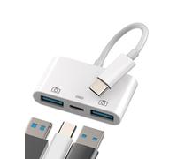 Adattatore USB-C a USB A Cavo OTG 3 in 1 per Apple IPhone15 Pro Max Plus per iPad Pro Air4/5 Mini6 Macbook Tipo C Convertitore Porta di Ricarica Thunderbolt Charge Dongle Mouse Flash Drive Accessori