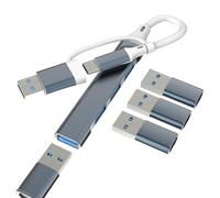 Adattatore USB C a USB Hub Presa PC MacBook Port per iPhone 17 16 15 Pro Max Cable Multi Doppio Multipresa Portatile 3.0 Accessori Multiple Thunderbolt Computer Tipo C Cavo Splitter