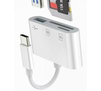 Adattatore USB C a USB per Apple SD Micro SD TF Lettore Schede per iPhone 16 15 OTG 3.0 Adapter per iPad MacBook Compatibile con Samsung Tipo C Digitale Fotocamera Memoria Slot Card Reader Foto